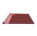 Sideview of Machine Washable Transitional Red Rug, wshpat2310rd