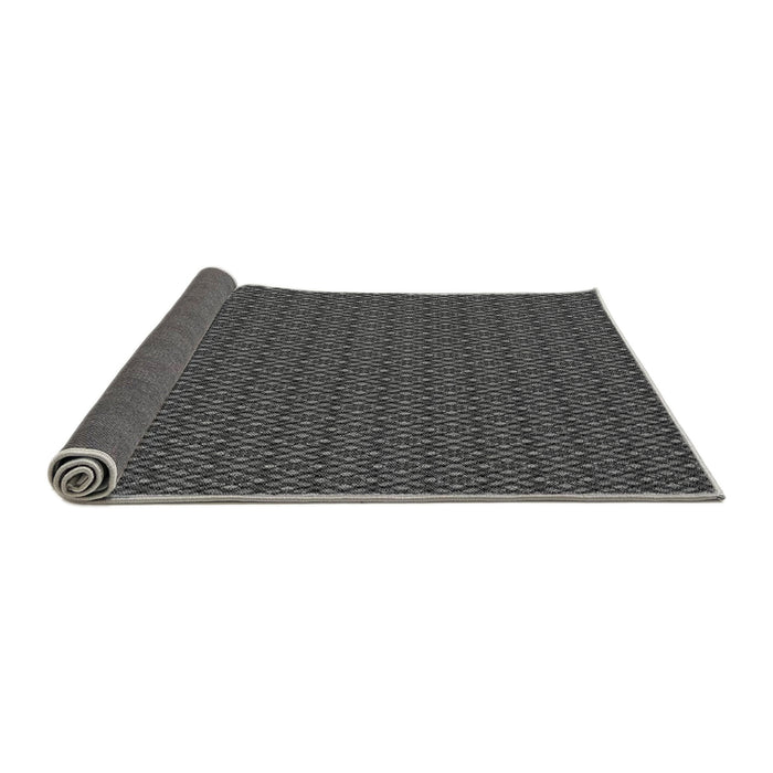 Thickness of Patterned Charcoal Black Rug, pat2311gry