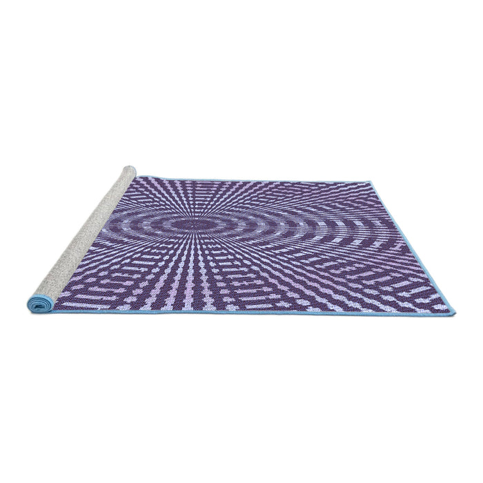 Sideview of Machine Washable Transitional Purple Rug, wshpat2312blu