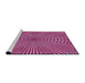 Sideview of Machine Washable Transitional Raspberry Red Rug, wshpat2312pur