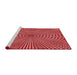 Sideview of Machine Washable Transitional Pastel Red Pink Rug, wshpat2312rd