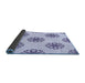 Thickness of Patterned Lavender Blue Rug, pat2313blu