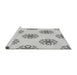 Sideview of Machine Washable Transitional Platinum Gray Rug, wshpat2313gry