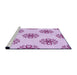 Sideview of Machine Washable Transitional Purple Rug, wshpat2313pur