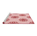 Sideview of Machine Washable Transitional Red Rug, wshpat2313rd