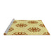 Sideview of Machine Washable Transitional Sun Yellow Rug, wshpat2313yw