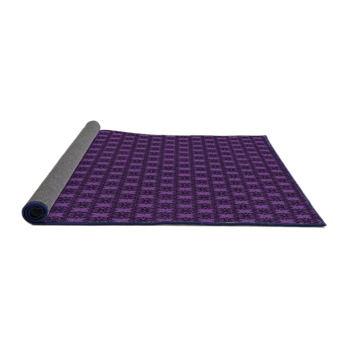 Thickness of Patterned Deep Purple Rug, pat2314pur