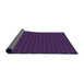 Thickness of Patterned Deep Purple Rug, pat2314pur