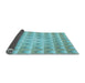 Thickness of Patterned Seafoam Green Rug, pat2315lblu