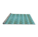 Sideview of Machine Washable Transitional Seafoam Green Rug, wshpat2315lblu