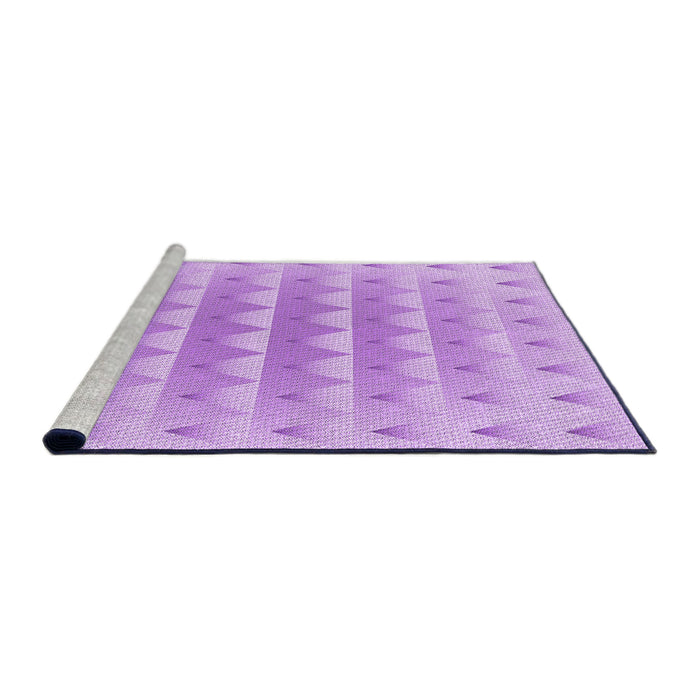 Sideview of Machine Washable Transitional Purple Rug, wshpat2316pur