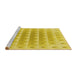 Sideview of Machine Washable Transitional Yellow Rug, wshpat2316yw