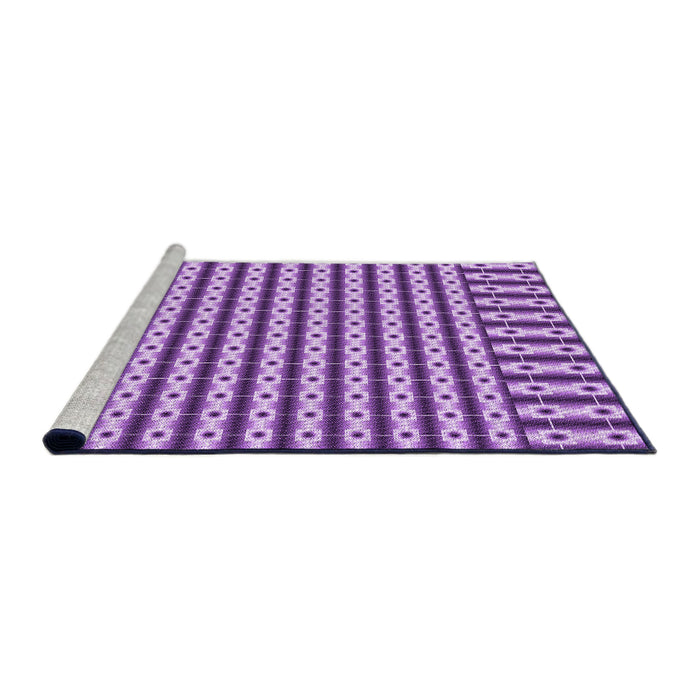 Sideview of Machine Washable Transitional Violet Purple Rug, wshpat2317pur