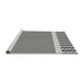 Sideview of Machine Washable Transitional Platinum Silver Gray Rug, wshpat2318gry