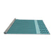 Sideview of Machine Washable Transitional Dark Cyan Green Rug, wshpat2318lblu