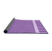 Thickness of Patterned Dark Orchid Purple Rug, pat2318pur