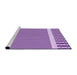 Sideview of Machine Washable Transitional Dark Orchid Purple Rug, wshpat2318pur