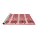 Sideview of Machine Washable Transitional Red Rug, wshpat2319rd