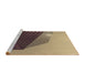 Sideview of Machine Washable Transitional Dark Brown Rug, wshpat232brn