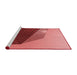 Sideview of Machine Washable Transitional Tomato Red Rug, wshpat232rd