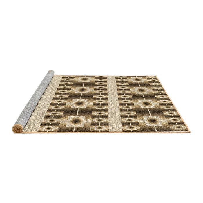 Sideview of Machine Washable Transitional Red Brown Rug, wshpat2320brn