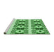 Sideview of Machine Washable Transitional Green Rug, wshpat2320grn