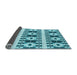 Thickness of Patterned Dark Cyan Green Rug, pat2320lblu