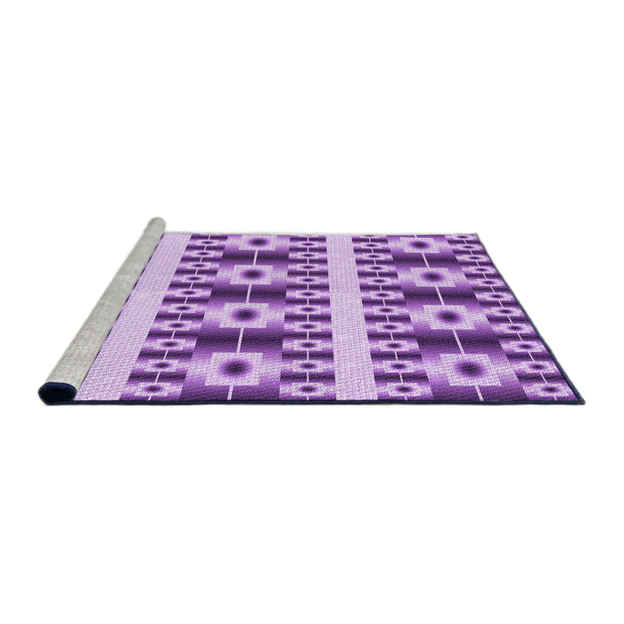Sideview of Machine Washable Transitional Dark Orchid Purple Rug, wshpat2320pur