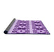 Thickness of Patterned Dark Orchid Purple Rug, pat2320pur