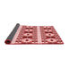 Thickness of Patterned Pastel Pink Rug, pat2320rd