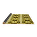 Thickness of Patterned Dark Bronze Brown Rug, pat2320yw