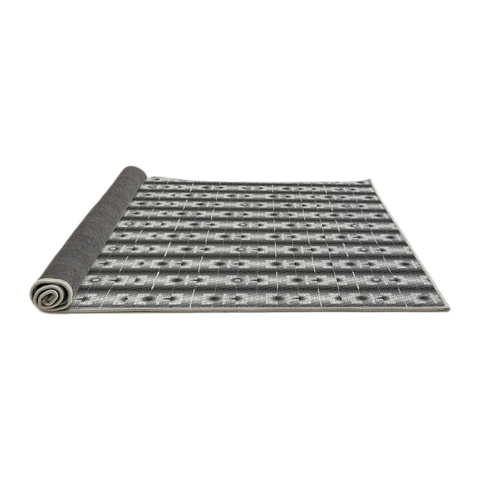 Thickness of Patterned Silver Gray Rug, pat2322gry