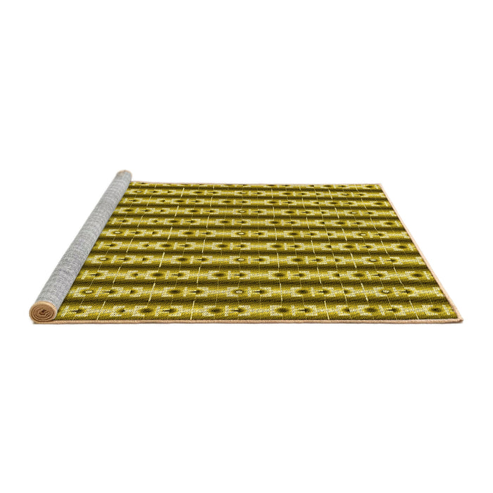 Sideview of Machine Washable Transitional Dark Bronze Brown Rug, wshpat2322yw