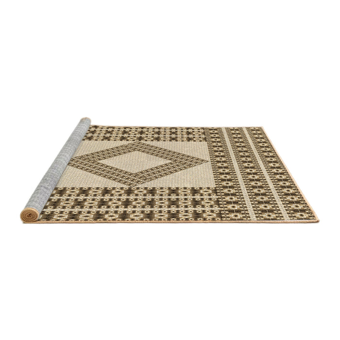 Sideview of Machine Washable Transitional Red Brown Rug, wshpat2323brn