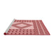 Sideview of Machine Washable Transitional Pink Rug, wshpat2323rd