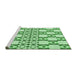 Sideview of Machine Washable Transitional Light Green Rug, wshpat2324grn