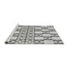 Sideview of Machine Washable Transitional Silver Gray Rug, wshpat2324gry