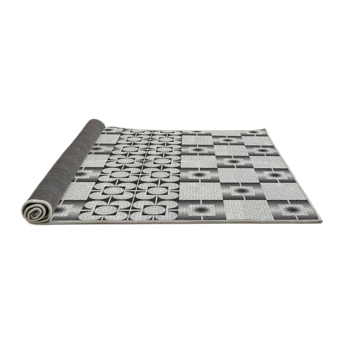 Thickness of Patterned Silver Gray Rug, pat2324gry