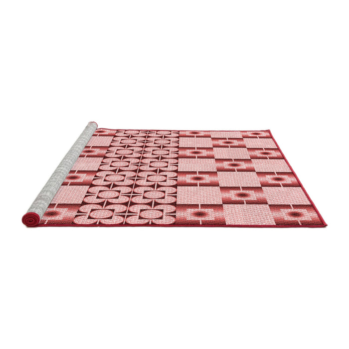 Sideview of Machine Washable Transitional Red Rug, wshpat2324rd