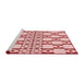 Sideview of Machine Washable Transitional Red Rug, wshpat2324rd