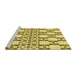 Sideview of Machine Washable Transitional Dark Golden Brown Rug, wshpat2324yw