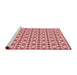 Sideview of Machine Washable Transitional Red Rug, wshpat2325rd