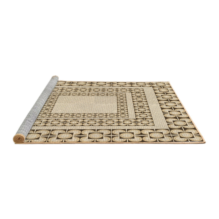 Sideview of Machine Washable Transitional Golden Blonde Gold Rug, wshpat2326brn