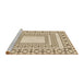 Sideview of Machine Washable Transitional Golden Blonde Gold Rug, wshpat2326brn