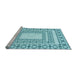 Sideview of Machine Washable Transitional Blue Rug, wshpat2326lblu