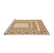 Sideview of Machine Washable Transitional Deep Peach Orange Rug, wshpat2326org