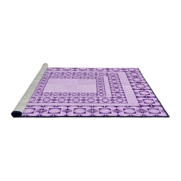 Sideview of Machine Washable Transitional Blossom Pink Rug, wshpat2326pur