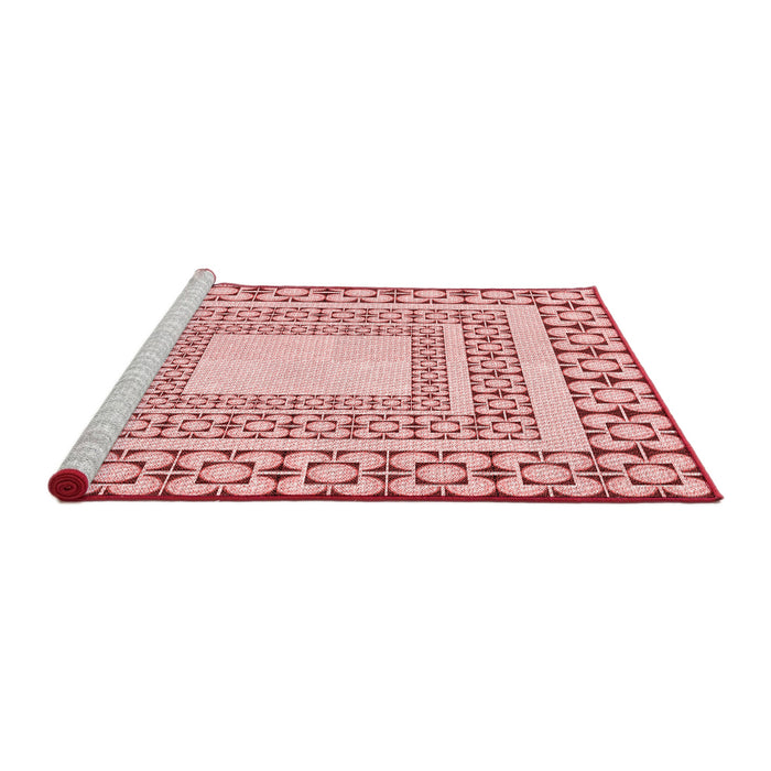 Sideview of Machine Washable Transitional Red Rug, wshpat2326rd