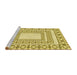 Sideview of Machine Washable Transitional Dark Golden Brown Rug, wshpat2326yw