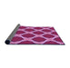 Thickness of Patterned Raspberry Red Rug, pat2327pur